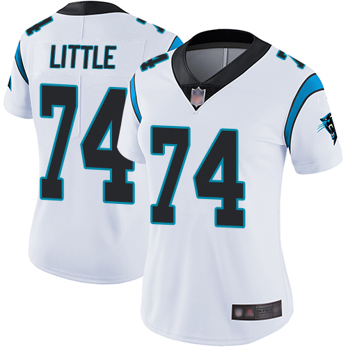 Carolina Panthers Limited White Women Greg Little Road Jersey NFL Football #74 Vapor Untouchable->women nfl jersey->Women Jersey